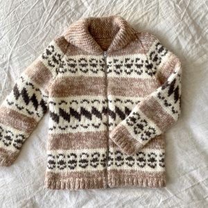 Vintage Cowichan Wool Sweater - XS